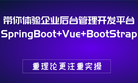 带你体验企业后台管理开发平台（SpringBoot+Vue+BootStrap）